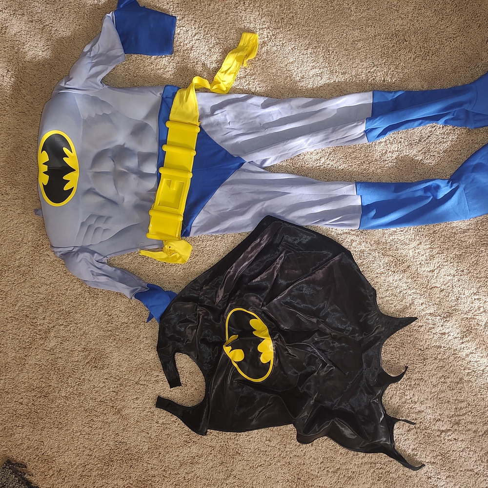 Kids Superhero Costume with Cape - Gray and Blue